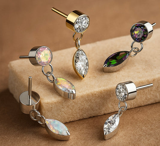 The Shimmer Dangle + Flatback Post