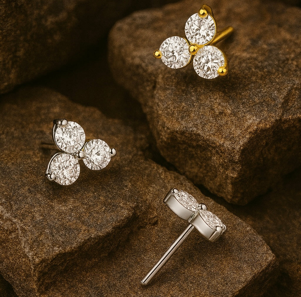 The Trinity Glow Stud + Flatback Post