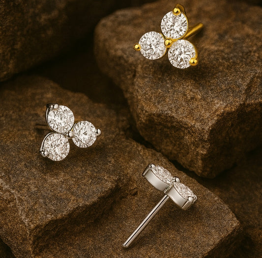 The Trinity Glow Stud + Flatback Post