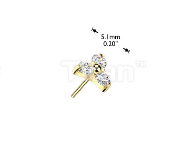 The Trinity Glow Stud + Flatback Post